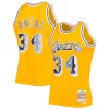 Ottimo Shaquille O'Neal Los Angeles Lakers 1996 97 Hardwood Classics NBA 75th Anniversary Diamond Swingman Jersey Gold