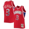 Versatile Fascinante Allen Iverson Philadelphia 76ers 1996/97 Hardwood Classics NBA 75th Anniversary Diamond Swingman Jersey Red