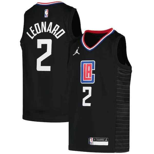Moderno Stupendo Kawhi Leonard LA Clippers Jordan Brand Youth 2020/21 Swingman Player Jersey Black Statement Edition