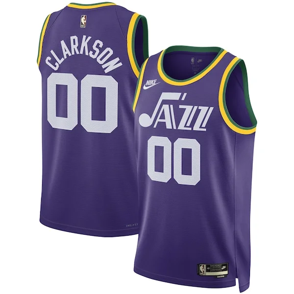 Robusto Sofisticato Jordan Clarkson Utah Jazz Nike Unisex Swingman Replica Jersey Classic Edition Purple
