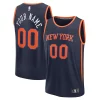 Stupendo Elegante New York Knicks Custom Fast Break Jersey Navy Statement Edition