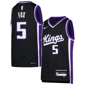Bellissimo Prestigioso Cool De'Aaron Fox Sacramento Kings Nike Youth Swingman Jersey Icon Edition Purple