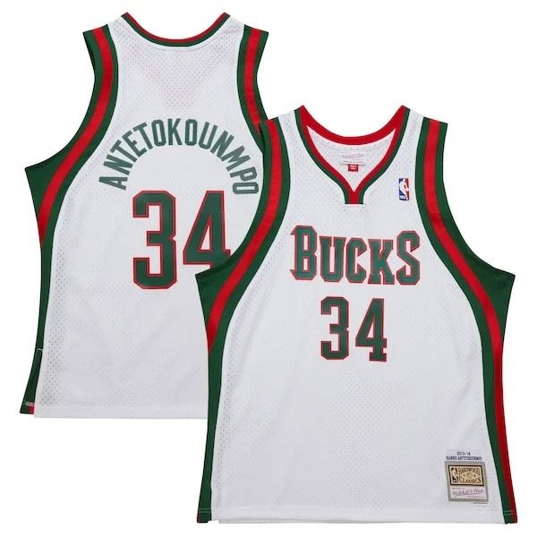 Duraturo Giannis Antetokounmpo Milwaukee Bucks 2013/14 Hardwood Classics Swingman Jersey White