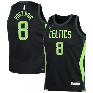 Resistente Duraturo Kristaps Porzingis Boston Celtics Nike Youth 2024/25 Swingman Player Jersey City Edition Black