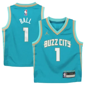 Fantastico Resistente Classico LaMelo Ball Charlotte Hornets Jordan Brand Preschool 2023/24 Swingman Replica Jersey City Edition Teal