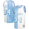Raffinato Shaquille O'Neal Los Angeles Lakers Hardwood Classics 1996/97 Split Swingman Jersey Powder Blue/White