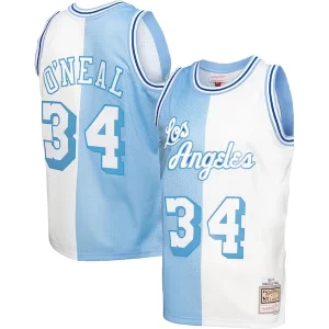 Raffinato Shaquille O'Neal Los Angeles Lakers Hardwood Classics 1996/97 Split Swingman Jersey Powder Blue/White