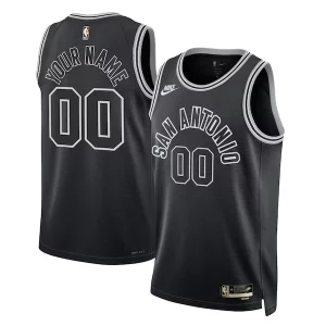 Accattivante Lussuoso San Antonio Spurs Nike Unisex 2022/23 Custom Swingman Jersey Classic Edition Black