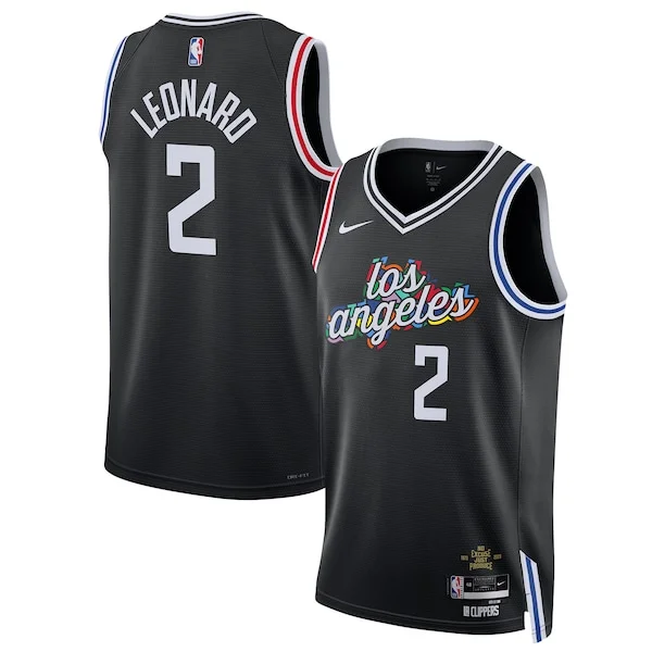 Raffinato Trendy Kawhi Leonard LA Clippers Nike Unisex 2022/23 Swingman Jersey City Edition Black