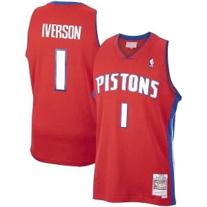 Robusto Allen Iverson Detroit Pistons 2008/09 Hardwood Classics Swingman Jersey Red