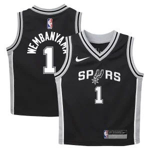 Moderno Trendy Accattivante Victor Wembanyama San Antonio Spurs Nike Toddler Swingman Player Jersey Icon Edition Black