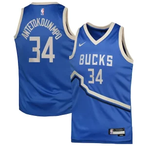 Classico Trendy Giannis Antetokounmpo Milwaukee Bucks Nike Youth 2024/25 Swingman Player Jersey City Edition Royal