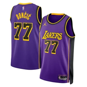 Comodo Luka Dončić Los Angeles Lakers Jordan Brand Statement Edition Swingman Jersey Purple