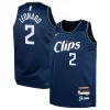 Meraviglioso Kawhi Leonard LA Clippers Nike Youth Swingman Replica Jersey City Edition Navy