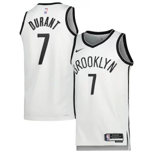 Lussuoso Kevin Durant Brooklyn Nets Nike Unisex Swingman Jersey Association Edition White/Black