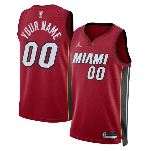 Bellissimo Robusto Comodo Miami Heat Jordan Brand Unisex 2022/23 Swingman Custom Jersey Statement Edition Red