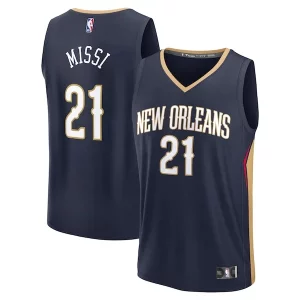 Carino Versatile Yves Missi New Orleans Pelicans 2024 NBA Draft Fast Break Player Jersey Icon Edition Navy