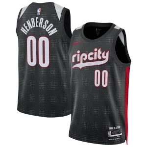 Duraturo Scoot Henderson Portland Trail Blazers Nike Unisex 2024/25 Swingman Player Jersey City Edition Black