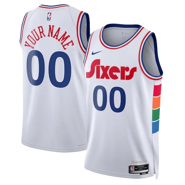 Gorgeous Prestigioso Pratico Philadelphia 76ers Nike Unisex 2024/25 Custom Swingman Jersey City Edition White