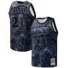 Duraturo Lussuoso Comodo Dominique Wilkins Atlanta Hawks Hardwood Classics 1986/87 Tie Dye Swingman Jersey Black