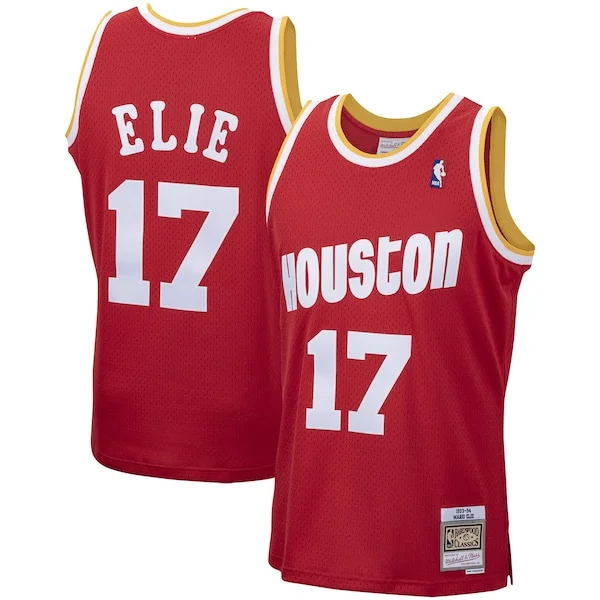Cool Mario Elie Houston Rockets 1993/94 Hardwood Classics Swingman Jersey Red