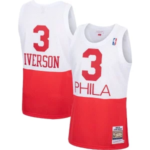Magnifico Resistente Allen Iverson Philadelphia 76ers 2003/04 Hardwood Classics Authentic Jersey White/Black/Red