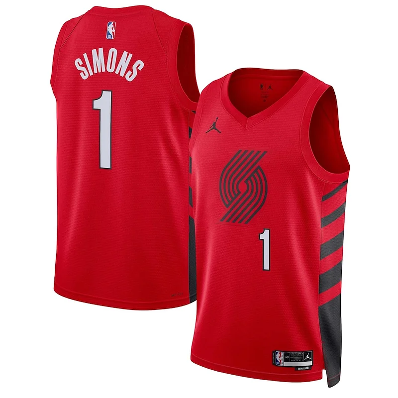 Ottimo Carino Anfernee Simons Portland Trail Blazers Jordan Brand Unisex Swingman Jersey Statement Edition Red
