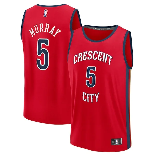 Comodo Fantastico Dejounte Murray New Orleans Pelicans Youth Fast Break Replica Player Jersey Statement Edition Red