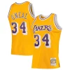 Comodo Carino Shaquille O'Neal Los Angeles Lakers 1996/97 Hardwood Classics Swingman Jersey Gold/Purple/Royal