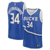 Elegante Trendy Carino Giannis Antetokounmpo Milwaukee Bucks Youth 2024/25 Fast Break Player Jersey City Edition Royal
