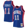 Fantastico Isiah Thomas Detroit Pistons 1988/89 Hardwood Classics NBA 75th Anniversary Diamond Swingman Jersey Blue