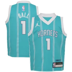 Magnifico Ottimo Accattivante LaMelo Ball Charlotte Hornets Jordan Brand Preschool Swingman Player Jersey Icon Edition Teal