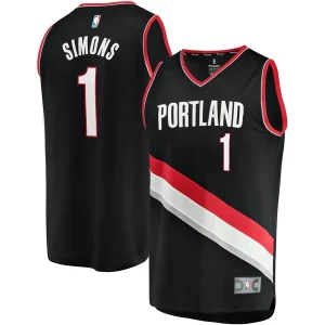 Elegante Comodo Moderno Anfernee Simons Portland Trail Blazers Youth Fast Break Player Jersey Icon Edition Black