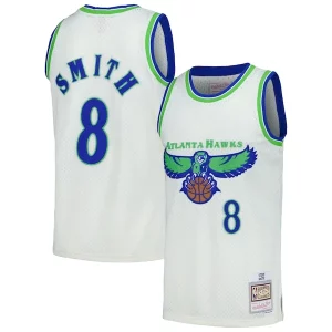 Stupendo Steve Smith Atlanta Hawks Chainstitch Swingman Jersey Cream