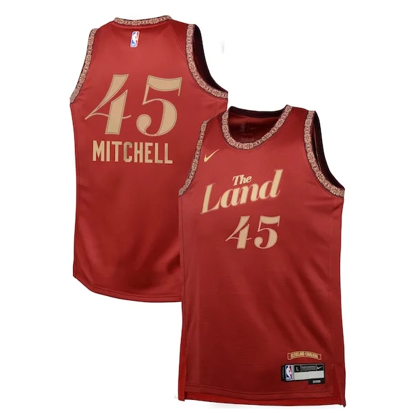 Prestigioso Fascinante Donovan Mitchell Cleveland Cavaliers Nike Youth Swingman Replica Jersey City Edition Wine