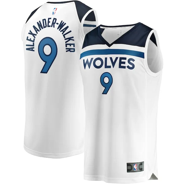 Prestigioso Nickeil Alexander Walker Minnesota Timberwolves Youth Fast Break Replica Player Jersey Association Edition White