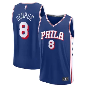 Moderno Paul George Philadelphia 76ers Youth Fast Break Replica Player Jersey Icon Edition Royal