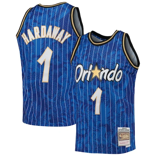 Ottimo Accattivante Penny Hardaway Orlando Magic Hardwood Classics 1994/95 Lunar New Year Swingman Jersey Blue