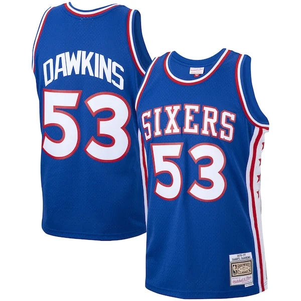 Incantevole Carino Darryl Dawkins Philadelphia 76ers 1976/77 Hardwood Classics Swingman Jersey Royal