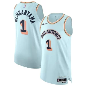 Delizioso Victor Wembanyama San Antonio Spurs Nike 2024/25 Authentic Player Jersey City Edition Light Blue