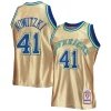 Stupendo Raffinato Dirk Nowitzki Dallas Mavericks 75th Anniversary 1998/99 Hardwood Classics Swingman Jersey Gold