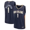 Resistente Zion Williamson New Orleans Pelicans Youth Fast Break Replica Player Jersey Icon Edition Navy
