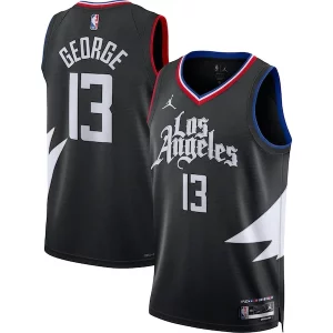Duraturo Paul George LA Clippers Jordan Brand Unisex Swingman Jersey Statement Edition Black