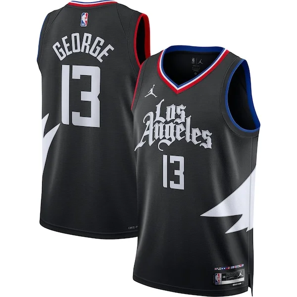 Duraturo Paul George LA Clippers Jordan Brand Unisex Swingman Jersey Statement Edition Black