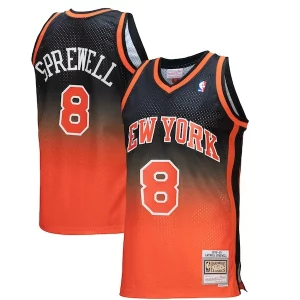 Prestigioso Splendido Latrell Sprewell New York Knicks 1998/99 Hardwood Classics Fadeaway Swingman Player Jersey Orange/Black