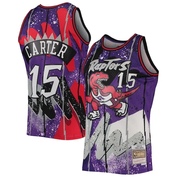 Lussuoso Gorgeous Splendido Vince Carter Toronto Raptors Hardwood Classics 1998/99 Hyper Hoops Swingman Jersey Purple