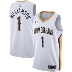 Prestigioso Ottimo Zion Williamson New Orleans Pelicans Nike 2019/2020 Swingman Jersey Association Edition White/Navy