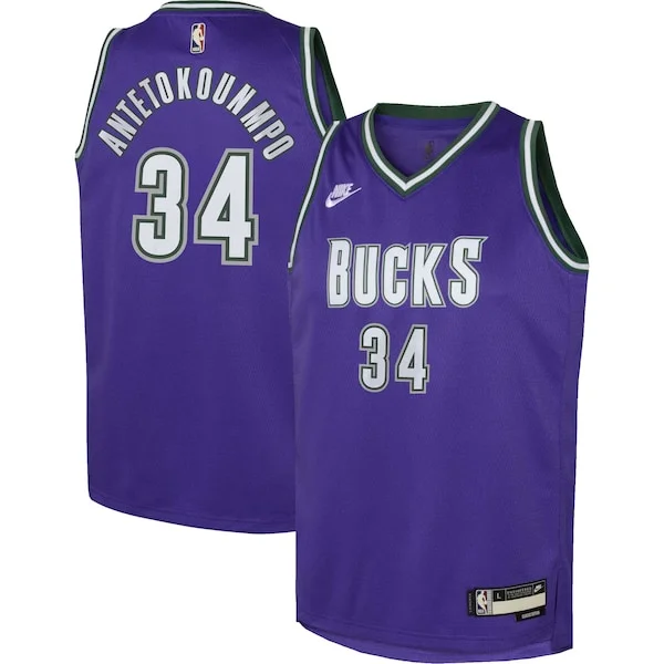 Duraturo Giannis Antetokounmpo Milwaukee Bucks Nike Youth 2022/23 Swingman Jersey Purple Classic Edition