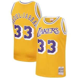Fascinante Cool Attraente Kareem Abdul Jabbar Los Angeles Lakers Hardwood Classics Swingman Jersey Gold/Purple