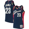 Splendido Prestigioso LeBron James Cleveland Cavaliers Hardwood Classics Swingman Jersey Navy